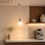 Bild in Gallery-Viewer laden, White ceramic pendant lamp above a kitchen counter
