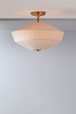 Cargar imagen en el visor de la Galería, Lámpara de techo de tela moderna Elumina Silk Semi-Flush Mount
