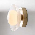 Load image into Gallery viewer, Elorina Bowl Wall Sconce – Elegant Brass And Glass Round Wall Fixture
