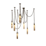 Bild in Gallery-Viewer laden, Carved Alabaster Hardwired Chandelier
