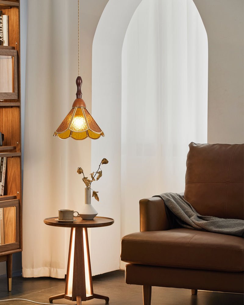 Colorful Decorative Glass Plug-In Swag Pendant