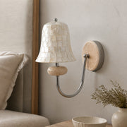 Mother-of-Pearl and Stone Wall Sconce