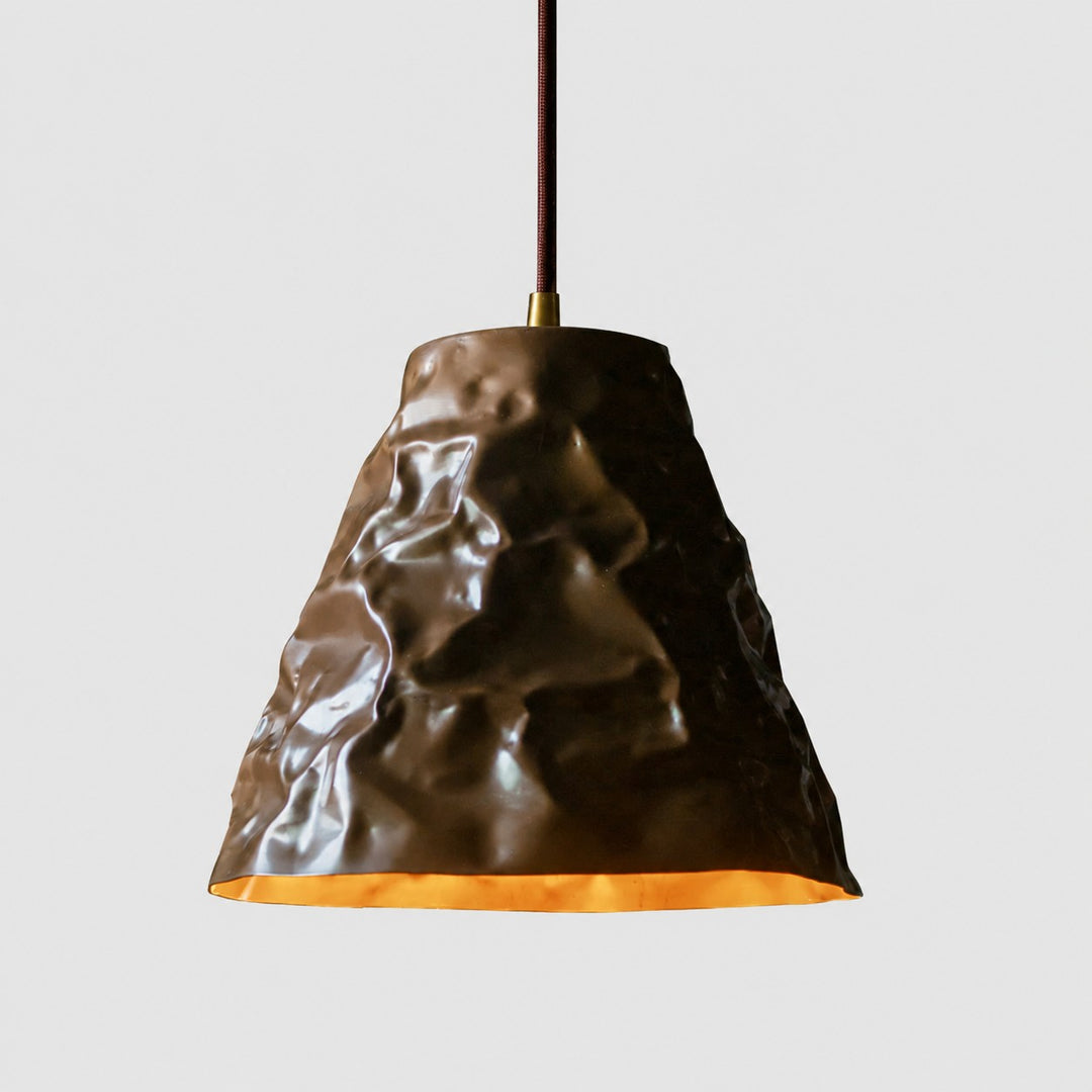 Hand-Hammered Brass Pendant Light for Dining Rooms