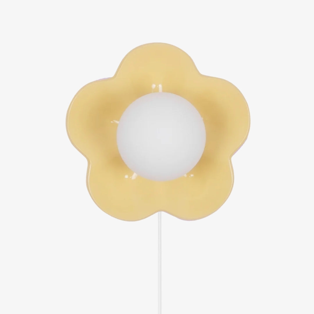 Lampe murale fleurissante Resinova - Résine moderne et verre pour salons et chambres