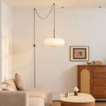 Bild in Gallery-Viewer laden, White Fabric Plug-In Pendant Lamp