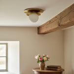 Load image into Gallery viewer, Artivo Modern Layered Globe Ceiling Light with Brass Finish for Living Room, Bedroom and Bathroom
