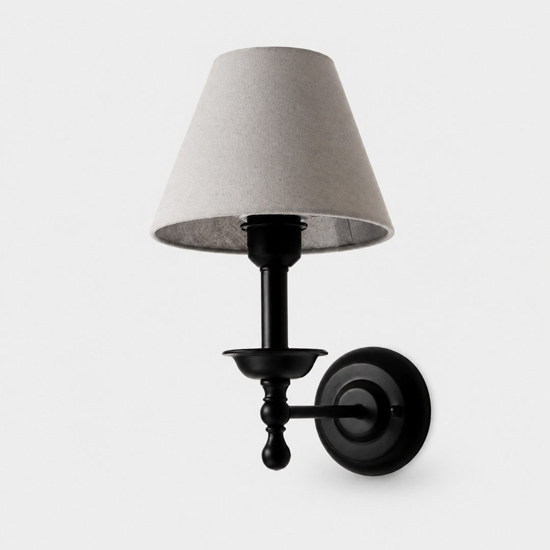 Aplique de pared vintage con pantalla de tela