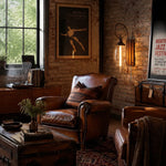 Charger l'image dans la visionneuse de galerie, Industrial lounge installation on a brick wall