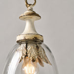 Load image into Gallery viewer, Vintage Distressed Glass Petal Pendant Light
