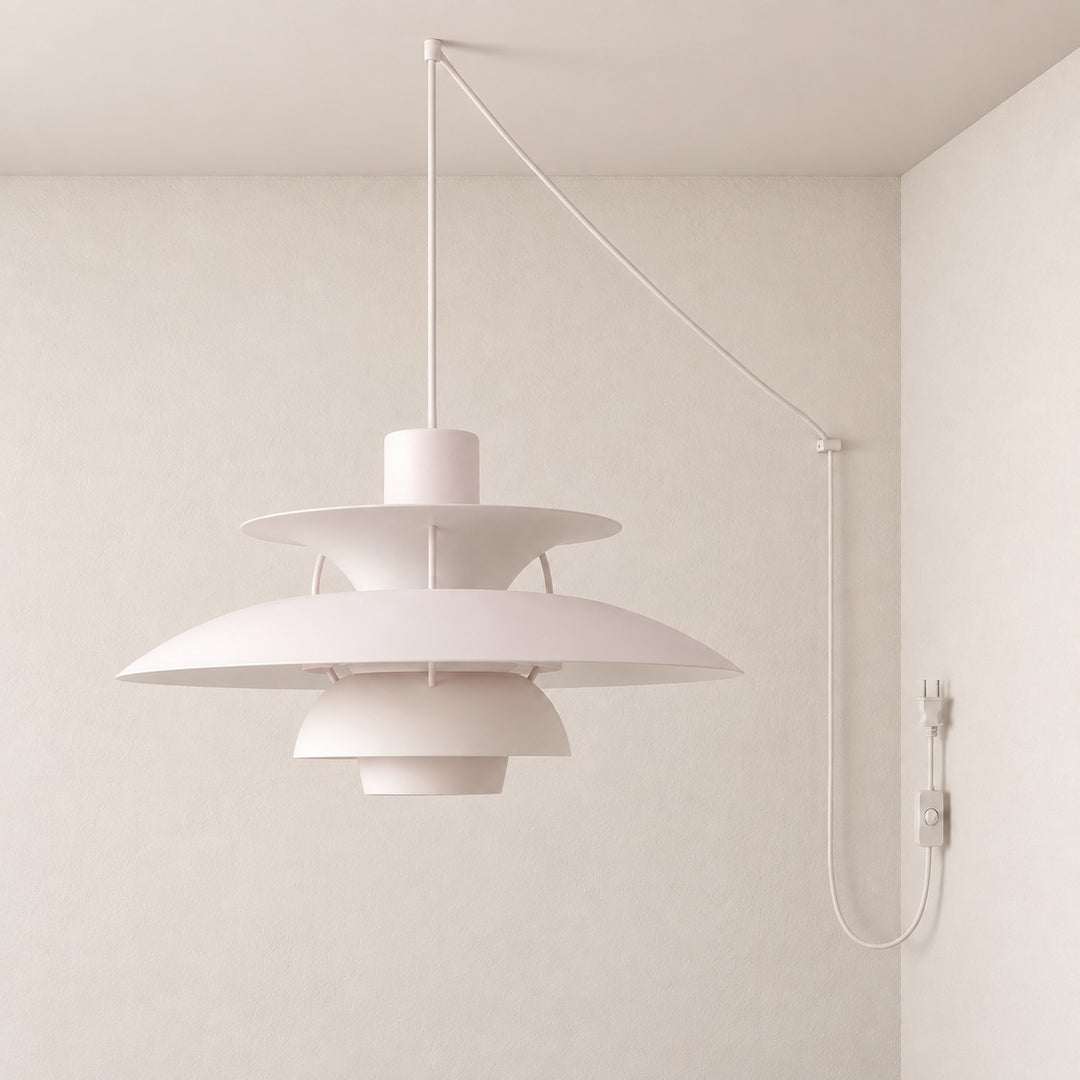Modern Multilayer Colorful Plug‑in Swag Pendant Light - Metal Hanging Lamp