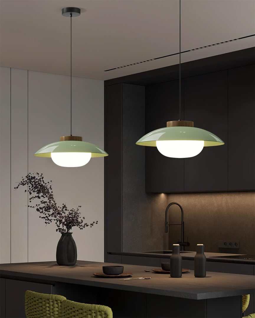Saucer Plastic Plug-In Pendant Lamp