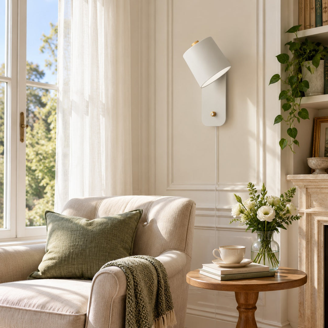 Flexible Rotatable Cylinder Plug-in Wall Lamp