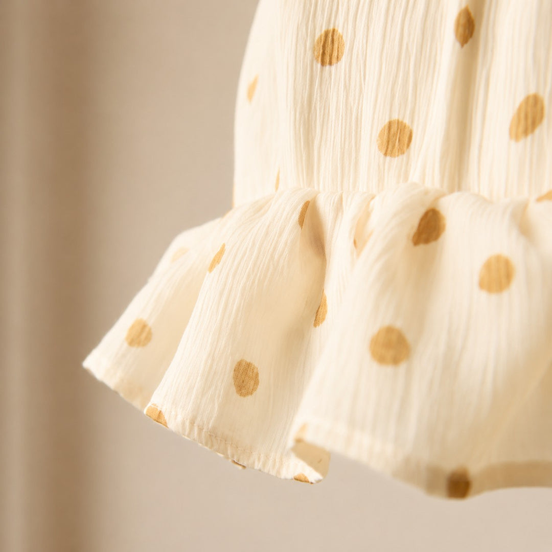 Layered fabric ruffle edge detail