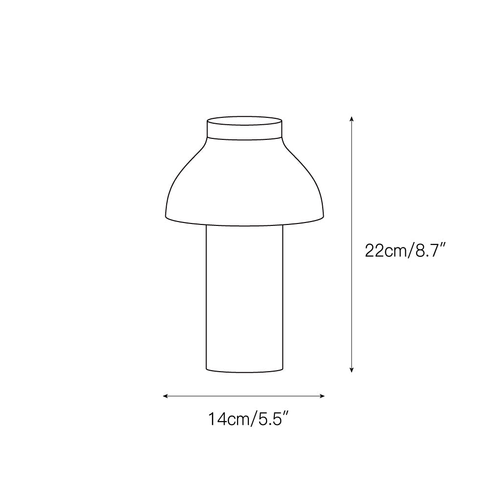 Moderne tragbare Tischlampe – minimalistisches, wiederaufladbares Licht für Innen- und Außenbereich