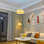 Load image into Gallery viewer, Rounded Glass Chrome Swag Pendant Light
