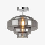Bild in Gallery-Viewer laden, Koloro Glass Ceiling Light — Layered Rounded Design Lampshade for Hallway or Cloakroom