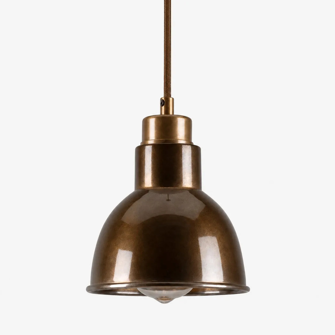 Industrial Brass Adjustable Pendant Lamp