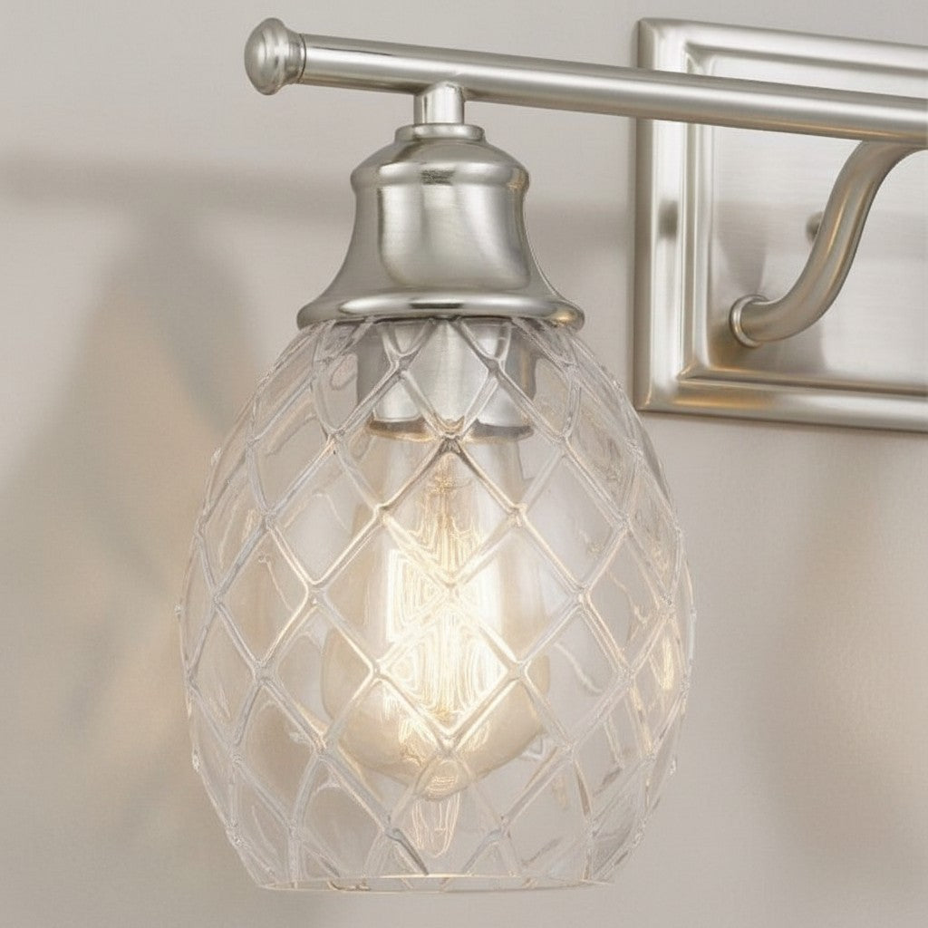 Nixora Moderne Bauernhaus-Wandlampe mit Rillenmuster – Dekorative Beleuchtung für Badezimmer und Flur