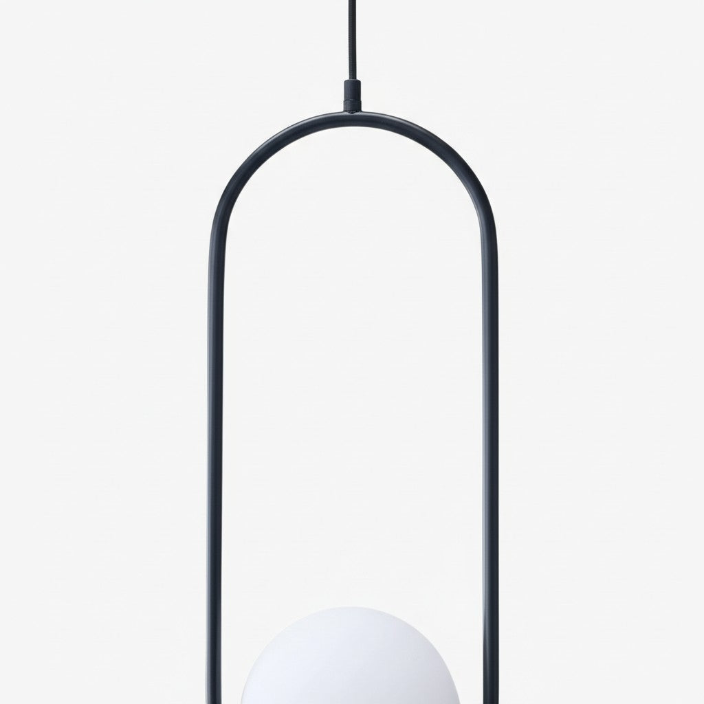 Suspension Moderne Halozen - Lampe Suspendue Décorative au Profil Ovale Doux pour Salon