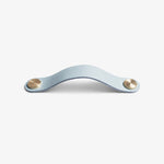 Load image into Gallery viewer, Cowhide leather and brass cabinet pull handle color and size option