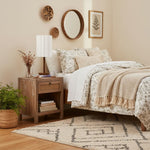 Load image into Gallery viewer, Linbron Wood Base Modern Lamp – Diffused Lighting for Open Living Spaces and Home Offices