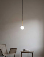 Load image into Gallery viewer, Spherical Brass Glass Plug-In Swag Pendant