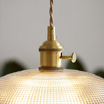 Charger l'image dans la visionneuse de galerie, Polished Brass Domed Glass Plug-In Pendant