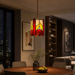 Charger l'image dans la visionneuse de galerie, Rose motif pendant above an evening dining area