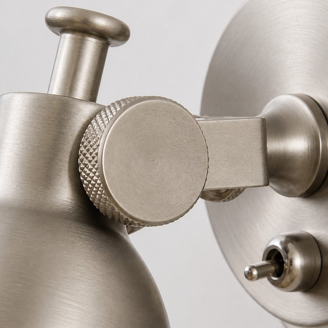 Brushed Nickel Adjustable Reading Wall Light