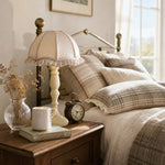 Bild in Gallery-Viewer laden, Fabric shade table lamp styled on a bedside table