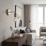 Load image into Gallery viewer, Driscoll Sleek Metal Arm Wall Light – Modern Industrial Wall Sconce for Living Room
