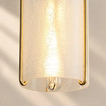 Charger l'image dans la visionneuse de galerie, Brass Rippled Frosted Glass Pendant Light