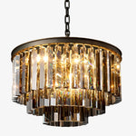 Load image into Gallery viewer, Aurevon Crystal Prism Metal Frame Modern Ceiling Chandelier for Home and Hotel