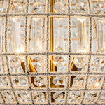 Charger l&#39;image dans la visionneuse de galerie, Lustre globe en cristal vintage luxueux avec finition en laiton antique
