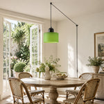 Bild in Gallery-Viewer laden, Mid‑Century Macaron Plug‑in Swag Pendant Light - Colorful Shade Hanging Lamp for Home Decor