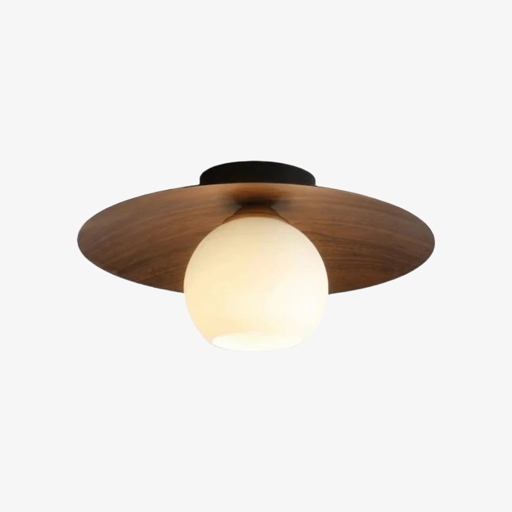 Domebora Vintage Style Dome Light Round Glass Flush Mount Lighting for Kitchen and Dining N05