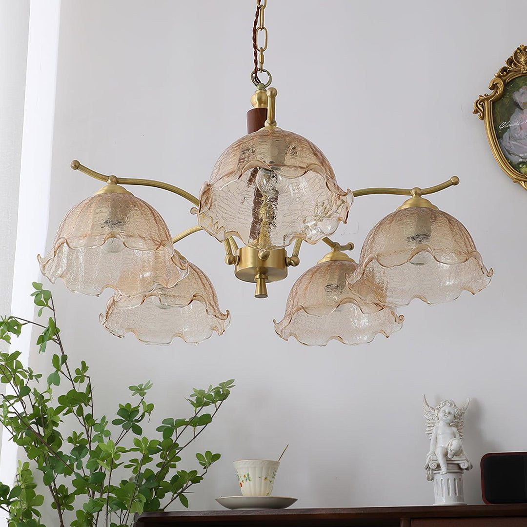 Lustre vintage en verre de Murano