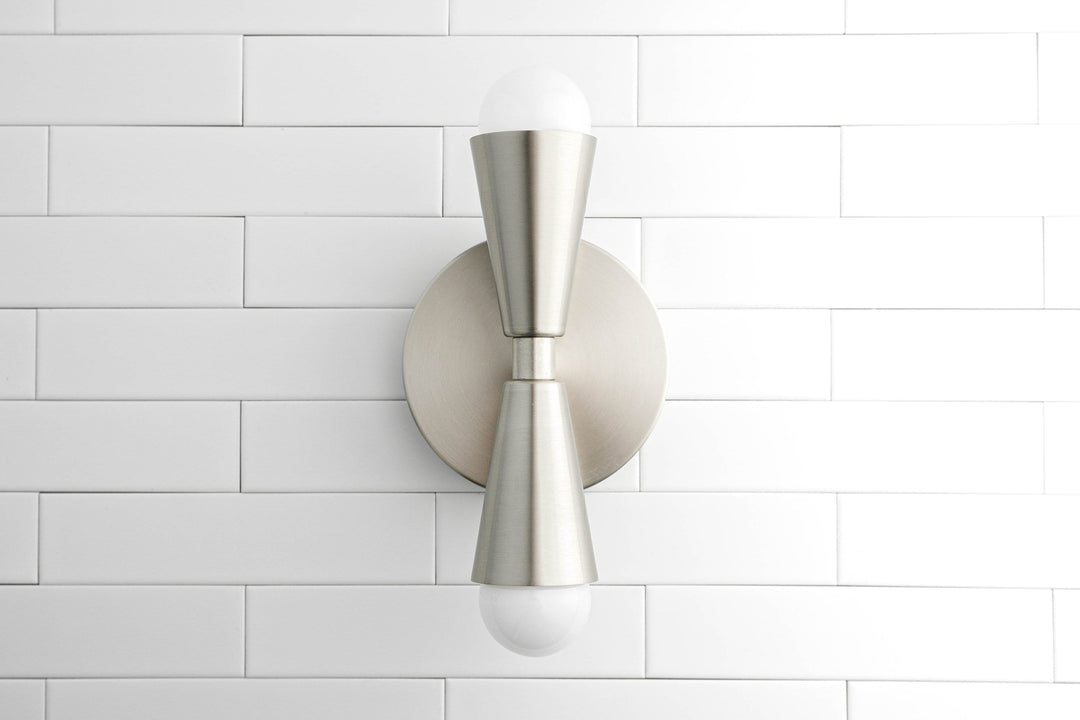 Pyralis Cone Linear Statement Wall Sconce - Modern Two Light Fixture