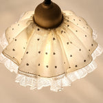 Load image into Gallery viewer, Vintage Lace Lamp Shade Covers with Bows, Pearls &amp; Floral Details