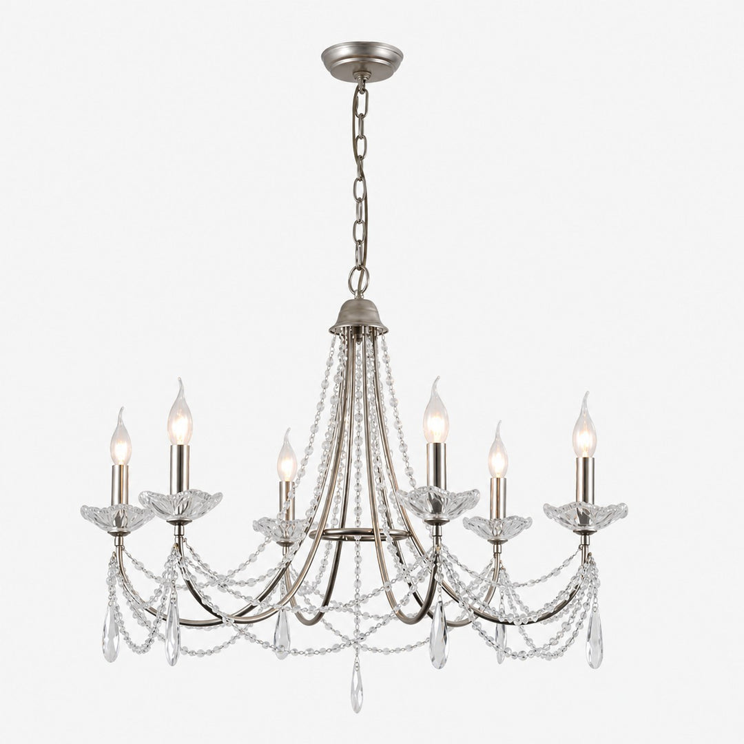 Silver Crystal Branch Chandelier