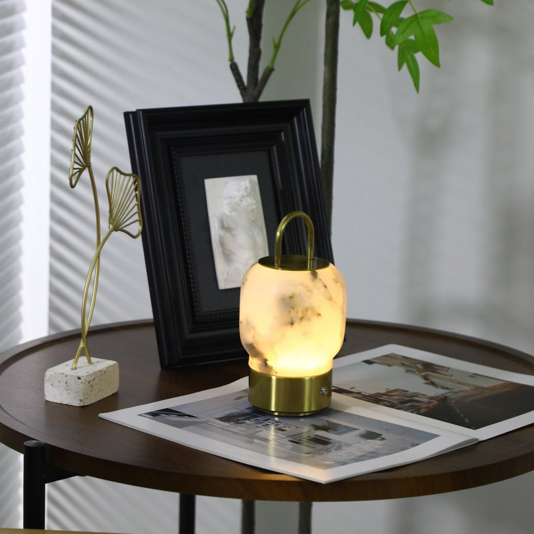 Alabaster Tragbare Wiederaufladbare Tischlampe