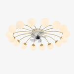 Bild in Gallery-Viewer laden, 16 Heads white and gold ceiling fan light