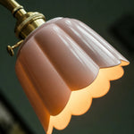 Bild in Gallery-Viewer laden, Sakura pink ceramic lotus shade detail