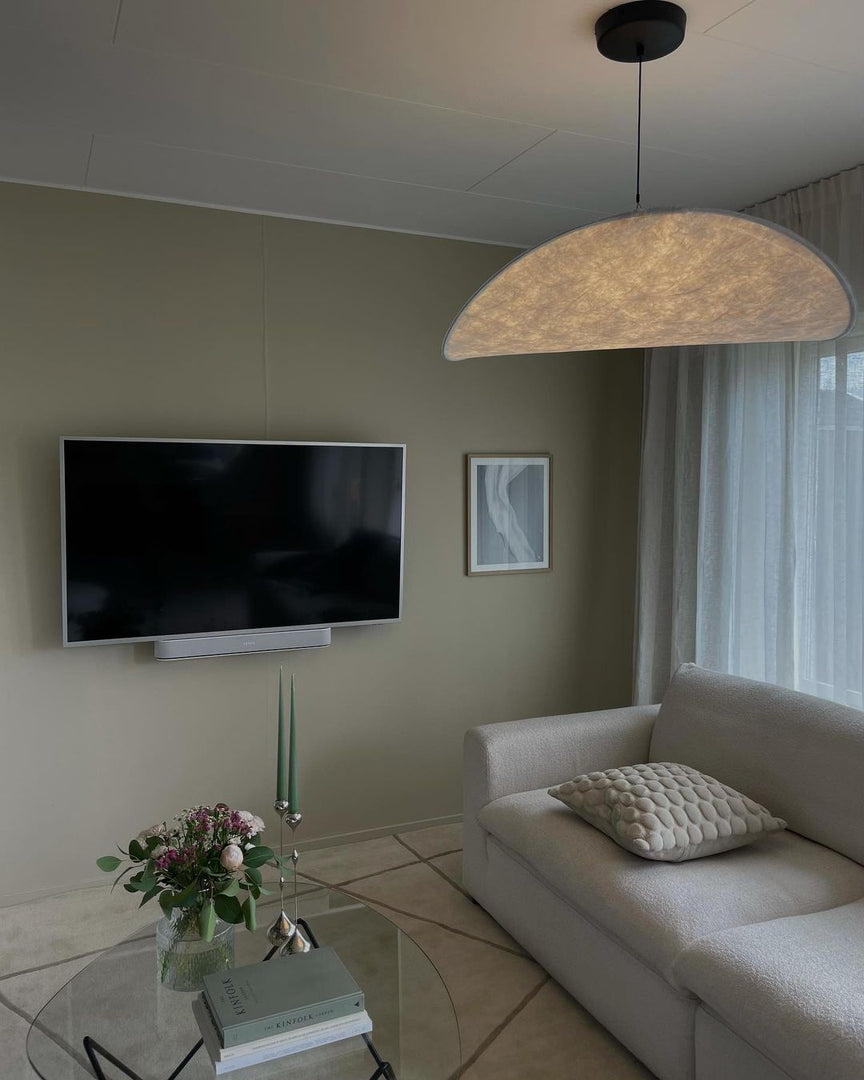 Cloudlike Mulberry Silk Plug-In Pendant Light