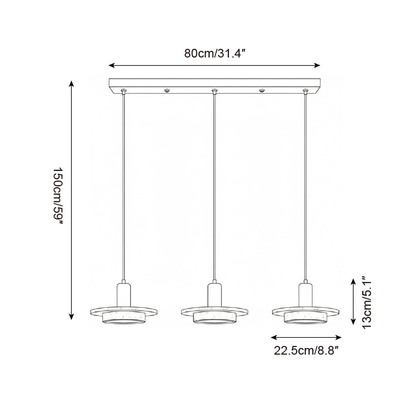 Lampe suspension Éthérée