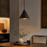 Cargar imagen en el visor de la Galería, Cratera Black Travertine Stone Pendant Light