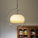 Load image into Gallery viewer, Rounded Glass Chrome Swag Pendant Light