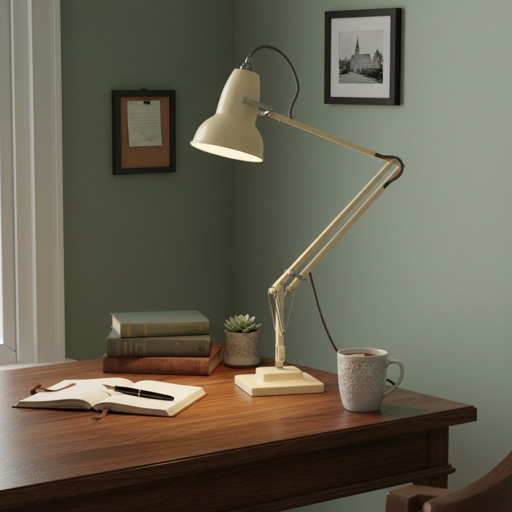Lampe de bureau vintage Modryx réglable – Lumière de travail industrielle pour bureaux à domicile