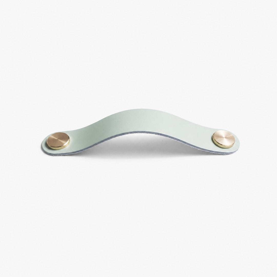 Cowhide leather and brass cabinet pull handle color and size option