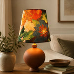 Load image into Gallery viewer, Art Bouquet floral ceramic table lamp on a side table